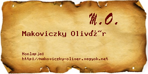 Makoviczky Olivér névjegykártya